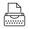 Icône de machine à écrire