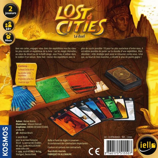 Boîte du jeu Lost cities – Le Duel verso