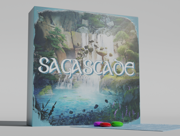 Vue 3D de la boîte du jeu Sagascade