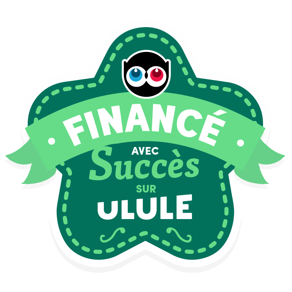 Stickers vert "financé avec succès sur Ulule"