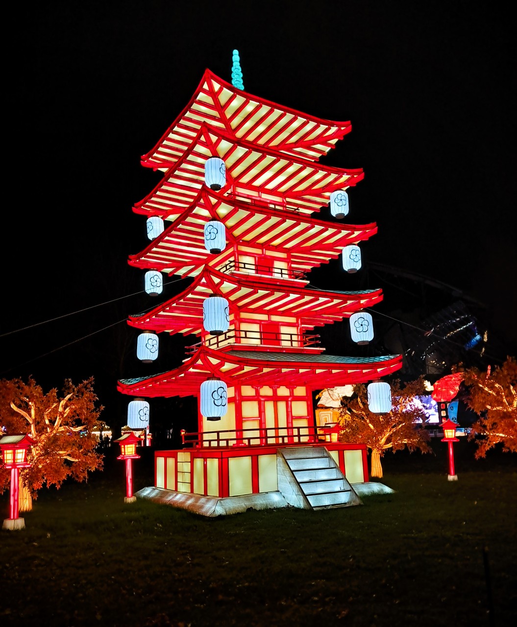Pagode illuminée