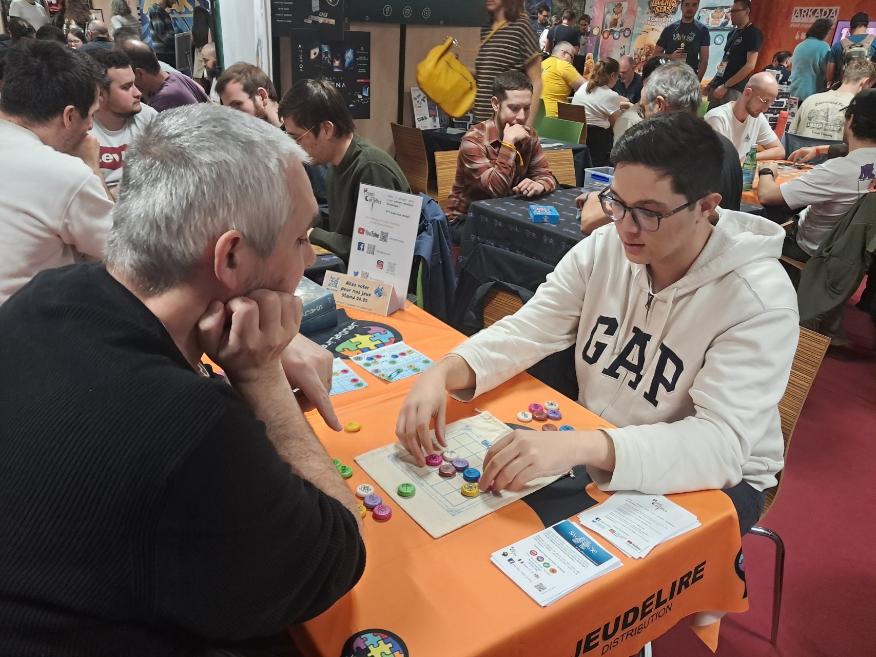 Partie de Sagascade à 2 joueurs