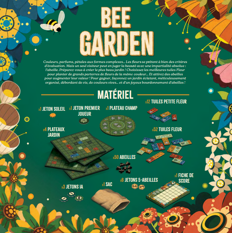 Extrait des règles du jeu Bee garden